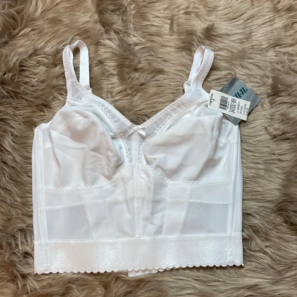 Carnival Full Figure 3/4 Longline Bra 710/720 Bustier Unlined V-neck
